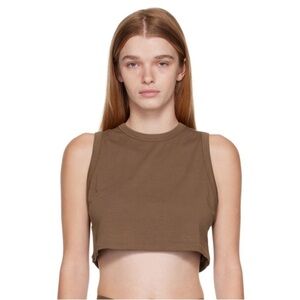 Skims NWT (C4) Size Medium Brown Oxide Boyfriend Sleep Tank Top Crop size 3X